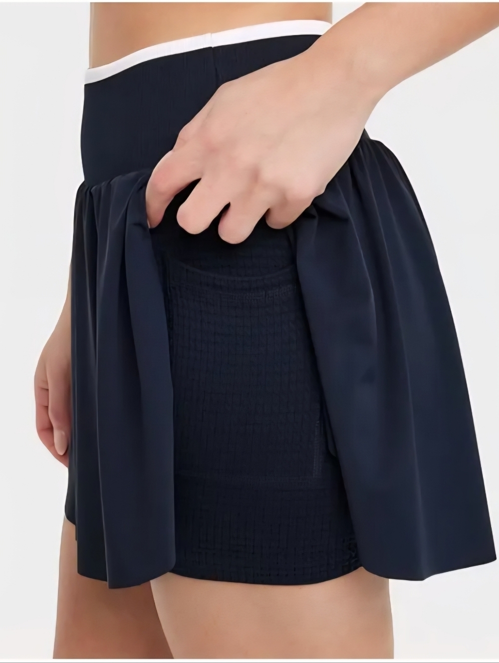 All In Motion Navy Athletic Skort with White Waistband